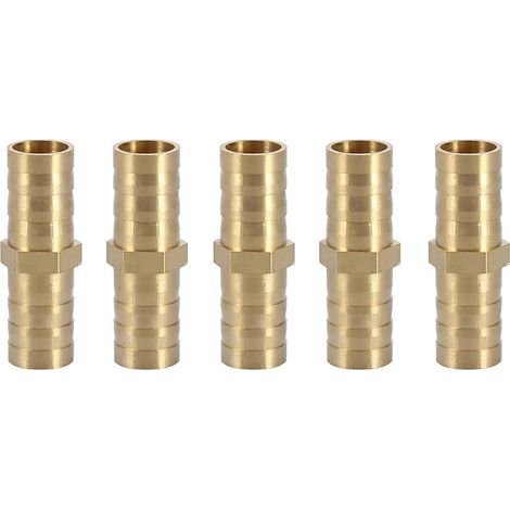 Stück Messing-Geradverschraubungen, 2-Wege, 10 mm, für Luft-, Wasser- und Ölschläuche (1/5)