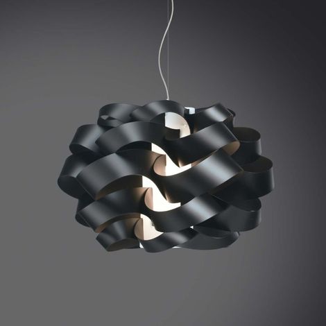CLOUD lustre suspension trois lumières Noir diamètre 75x h50cm