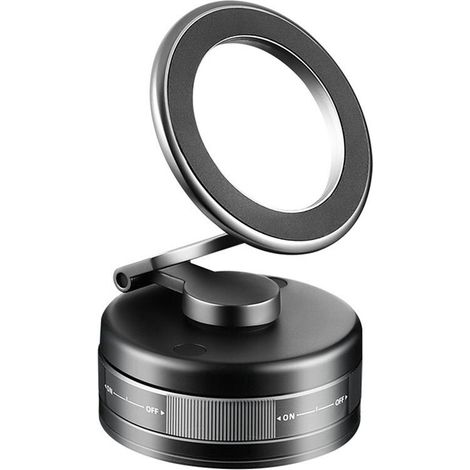Soporte para teléfono de coche S11: Rotación de 360°, plegable, magnético, adhesión al vacío, imán potente, a prueba de golpes.