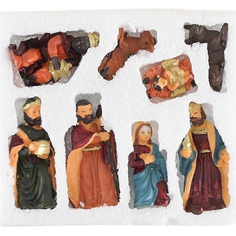 Figurines miniatures de crèche de Noël, ornement, cadeau d'église, décorations pour la maison
