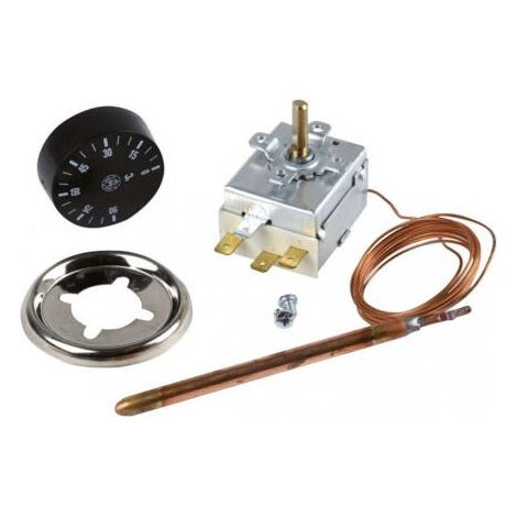 Aquastat de régulation à bulbe TUVDT – Réglage 30-90°C – Longueur capillaire 2 m – Diamètre bulbe 6 mm – Longueur bulbe 100 mm