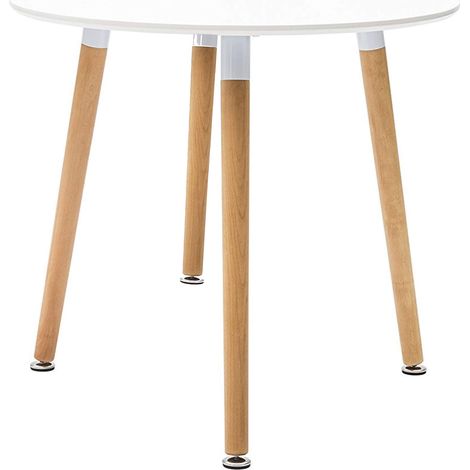 Tavolo tondo da interno Ø80 cm in legno con piano in mdf Avignone - Grey (1/3)