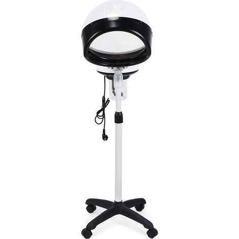 Spa Coiffure Support Roulant pour Chauffe-Serviettes Capuche, Vapeur Soin Coloration Perm, Chariot Mobile Acier (1/5)