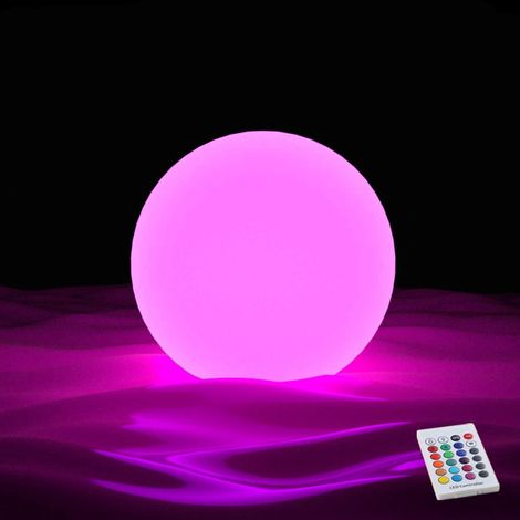 Lumière de piscine flottante à LED veilleuse bain changement couleur RVB 16 couleurs remous globulaire intensité 8 cm (1/5)