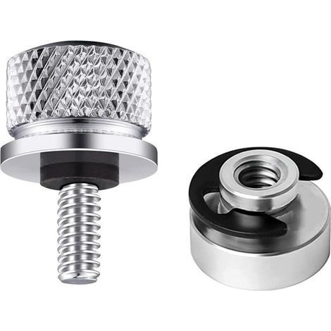Motorradsitz-Befestigungsschrauben-Set, 1 Set, Aluminium-Motorradsitz-Befestigungsschraube mit Gewinde für Harley Davidson (Silber) (1/4)