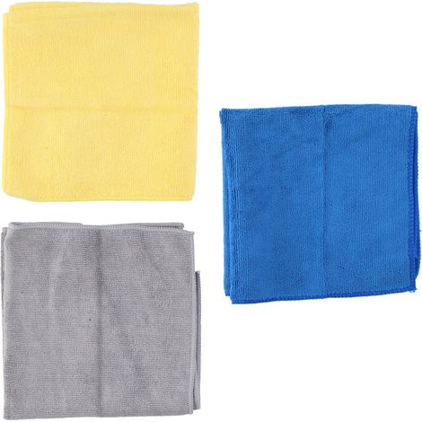 Mikrofaser-Poliertuch für die Autoreinigung 35 x 35 cm, Set mit 3 Stück (1/5)