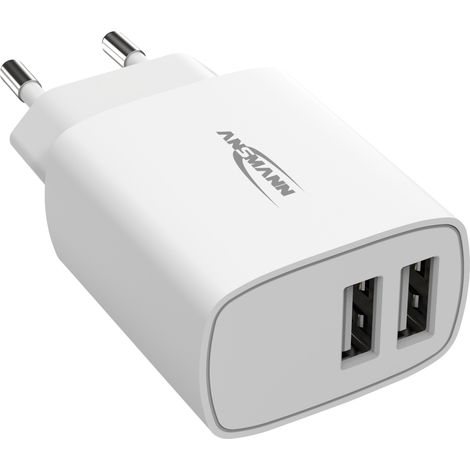 ANSMANN USB-Ladegerät HC212, 5 V, 2,4 A, 2-Port, weiß (1/5)
