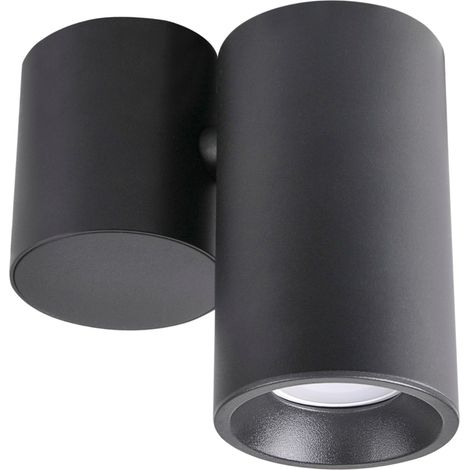 Spot plafond saillie orientable 1xGU10 noir Polux Hobro (1/3)