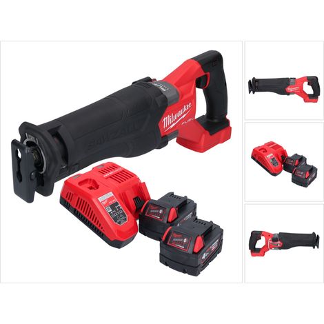 Milwaukee M18 FSZ-402 Akku Recipro Säbelsäge 18 V Brushless + 2x Akku 4,0 Ah + Ladegerät