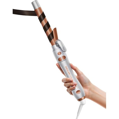 Automatic Rotary Curling Iron 25 mm for Long Hair - Create Effortless Beach Waves with Self-Turning Barrel (up to 220 °C), Home Button and Double Tension (1/5)
