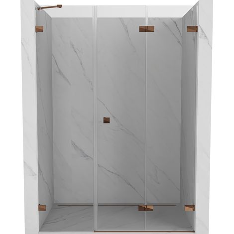 Mexen Lunar-F Falttür für Dusche rechts 115 cm, transparent, roségold - 836S-115-050-60-00-P (1/5)