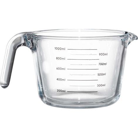 Pichet doseur en verre capacite de 1 l