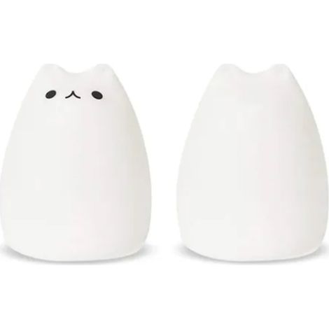 Veilleuse chat mignonne pour enfants, 7 couleurs LED, lampe de chevet rechargeable USB (1/5)