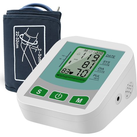 Tensiomètre automatique à bras numérique USB et Type de bande domestique sphygmomanomètre vocal anglais mesure précise (1/5)