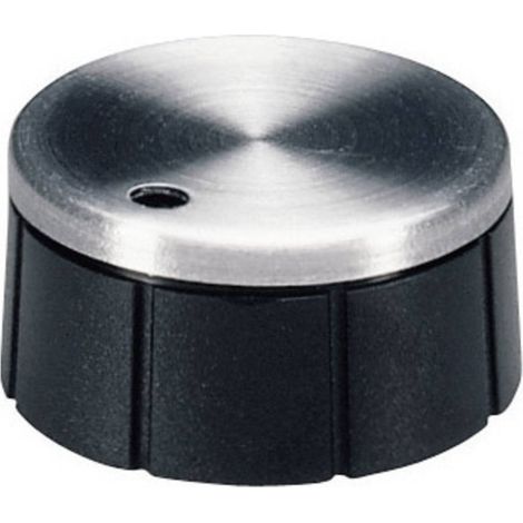 OKW A1624260 A1624260 Manopola rotativa Alluminio, Nero (Ø x A) 24 mm x 12.4 mm 1 pz. (1/2)