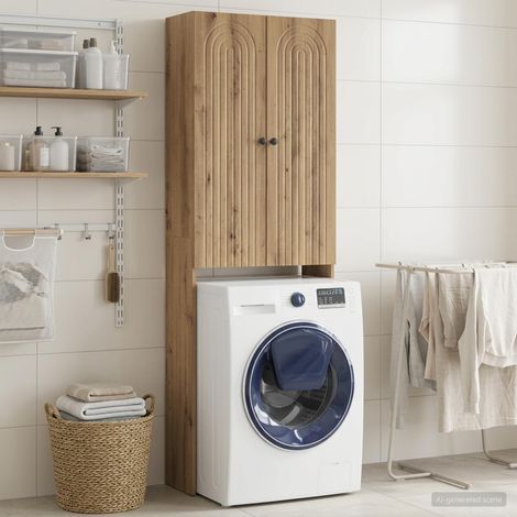 vidaXL Mobile Bagno ALKMAAR Rovere Artigianale 66 x 25,5 x 190 cm (1/5)