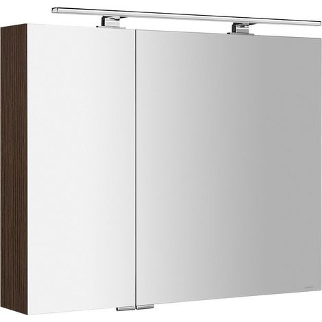 Armoire à miroir MIRRÖ avec éclairage LED, 90x70x16cm, Pin Rustique (1/5)
