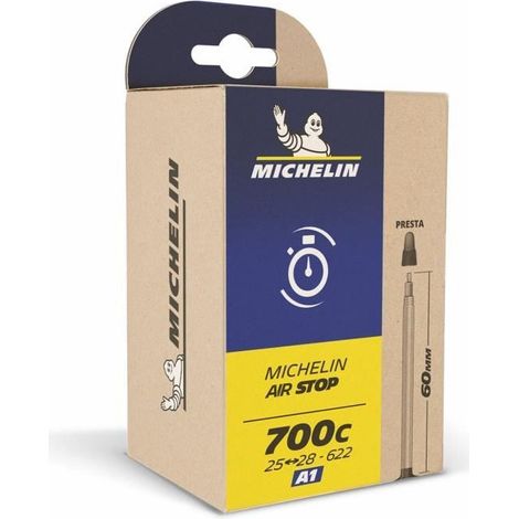 Chambre à air Michelin Airstop 28" x 1 3/8-1,85" 700B/C (35/47-622/635) A3 valve Schrader idéal vélo ville route randonneuse