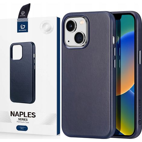 Dux Ducis Naples Funda Magnética de Cuero para iPhone 14 Plus MagSafe Azul (1/5)