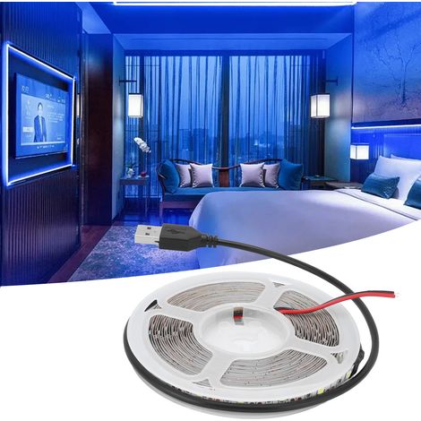 Bande LED RGBW basse tension 5V flexible pour la décoration intérieure, éclairage de boîtier d'ordinateur, lumière bleue (1/5)