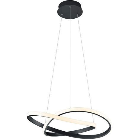 Suspension circulaire à LED blanc avec bande LED, avec 3 niveaux d'intensité 60 cm (1/5)