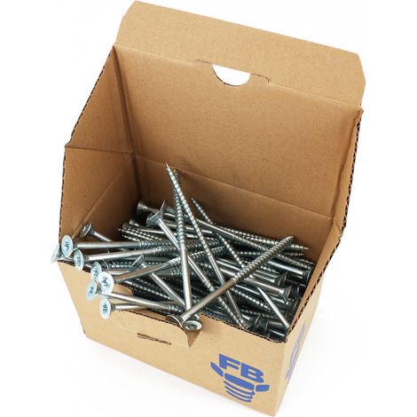 Boite de 100 Vis agglo tête fraisée Torx T30 zingué 6.0x110mm FP