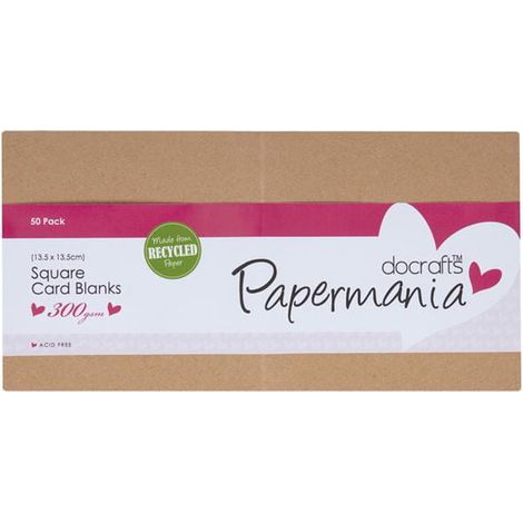 Set quadratischer Karten – Papermania Kraft, 50 Stück