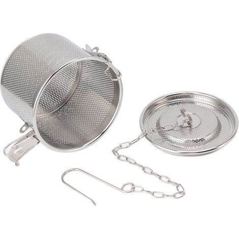 Gewürzsieb mit Aufhängekette, Edelstahl, für Teekugeln, Suppengewürzfilter, Trennkorb, Durchmesser 12 cm / 4,7 Zoll (1/5)