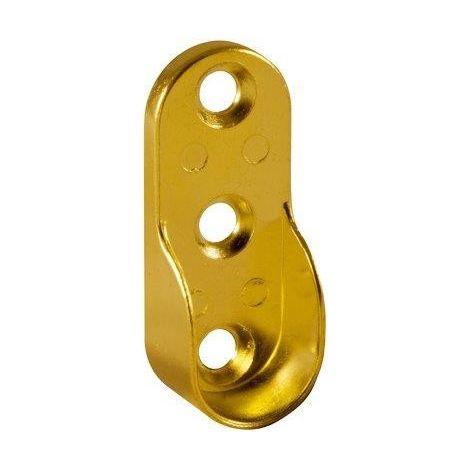 Supporto laterale Masidef rs01774 per tubo ovale in zama ottonata 2pz