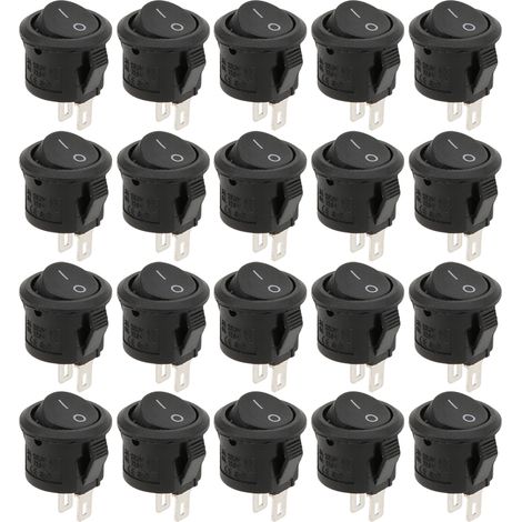 20 pièces interrupteur à bascule rond KCD11 2 broches 2 positions pour contrôle industriel (1/5)