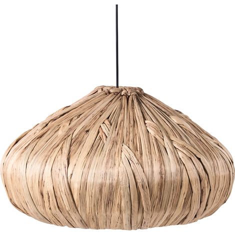 Lámpara colgante de jacinto de agua tejida estilo boho hecha a mano sala de estar comedor iluminación elegante natural Pasos