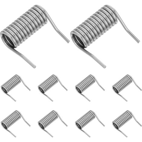 Lot de 10 Ressorts de Charnière Automatique Argenté 21 Mm Acier Inoxydable, Fil 1, 6mm et Diamètre 10mm, pour Meuble et Portail, Usage Maison ou Bureau (1/5)