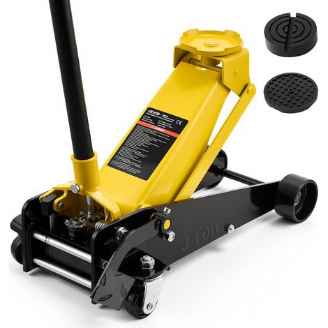 Cric Hydraulique de Manœuvre 3 T, Cric Rouleur avec Plage de Levage 130-500 mm, pour Voitures Berlines SUV Pick-up Garage Atelier et Domicile, avec Pompe à Levage Rapide à Piston Unique (1/5)