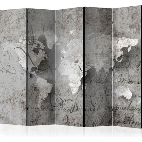 Paravento - Map and letter II [Room Dividers] - 225x172 (1/4)