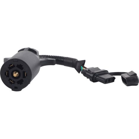 1 adaptateur remorque 7 broches vers 4 broches, étanche avec couvercle de protection, compatible 6-24 V, pour caravane et attelage (1/5)