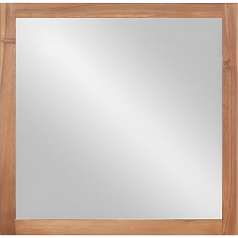 Specchio quadrato con contorno 60 x 60 cm in Legno d'acacia - SEPANG