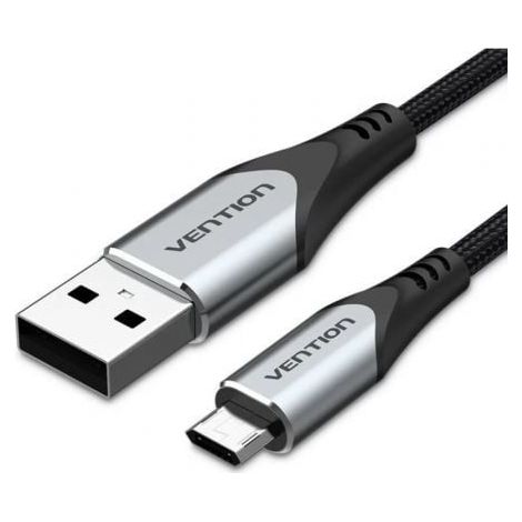USB-A 2.0 TO MICRO-B CABLE 3A 0CABL .5M GRAY ALUMINUM (REVERSIBLE DE