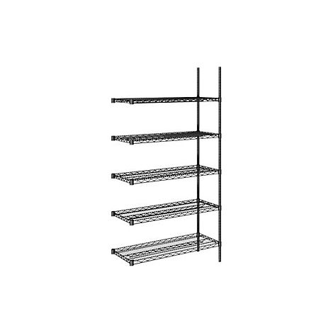 kaiserkraft Scaffale a griglia in filo d'acciaio nero (1/3)