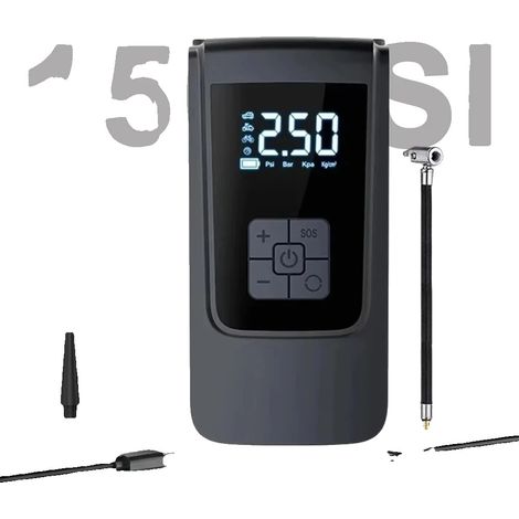 Pompa ad aria portatile, pressione massima 150 PSI, senza fili (1/2)