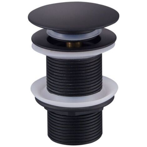 Promoción de tapón de desagüe emergente, tapón de desagüe emergente sin rebosadero, tapón de desagüe emergente universal para ducha y lavabo, tapón de desagüe para lavabo, tapón de desagüe negro para (1/5)
