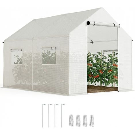 Polyethylen-Tunnelgewächshaus 2 x 3 m – UV-beständig – Pflanzenschutz – Weiß