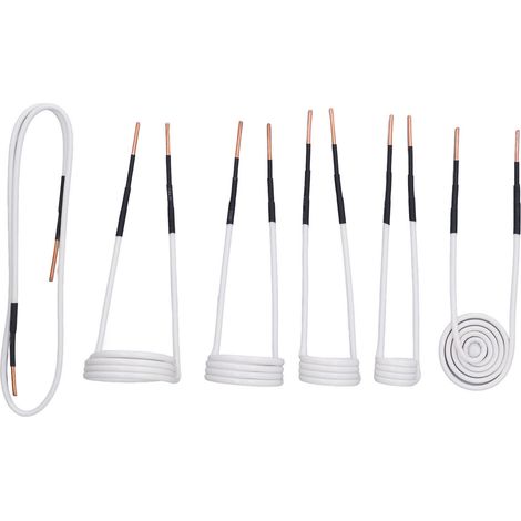 6-teiliges Induktionsheizspulen-Set, 2,5 mm Messingkern, 20, 30, 40, 50 mm, frei formbare flache Induktionsheizdrähte (1/5)