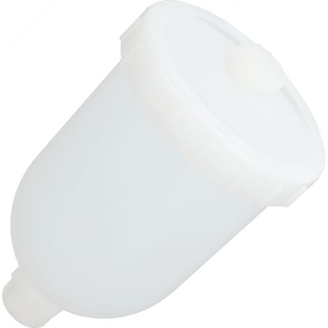 Réservoir de rechange de 300 ml pour pistolet à peinture en plastique avec filetage femelle de 15 mm (1/5)