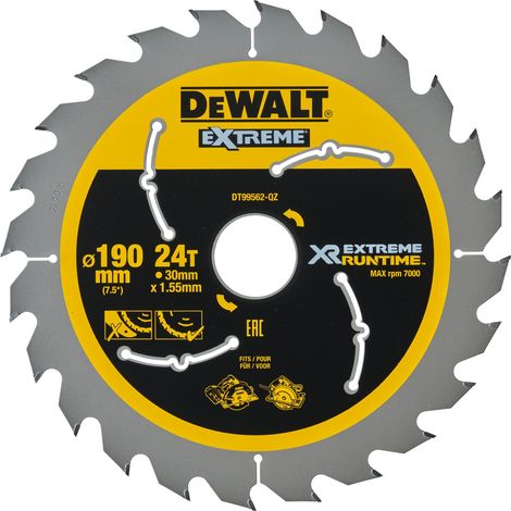 DeWALT Kreissägeblatt XR Extreme Runtime 190/30 mm 24 WZ/FZ, DT99562