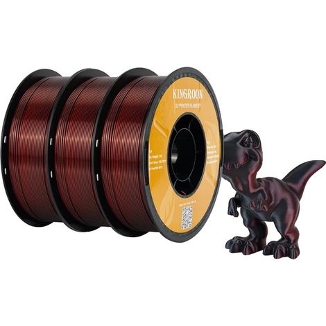 Filamento PLA effetto seta bicolore, diametro 1,75 mm, peso della confezione 3 kg. (1/2)