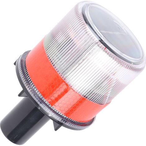 Solarbetriebene LED-Verkehrswarnleuchte, wasserdicht, einfach zu transportieren, Blinklicht, Notleuchte für Baustellen, Wachhäuschen, Zäune (1/5)