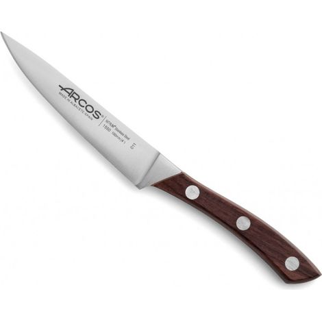 Cuchillo Mondador Arcos Natura 155010 de Acero Nitrum, Mango de Madera de Palisandro y 10 cm de Hoja en estuche (1/5)