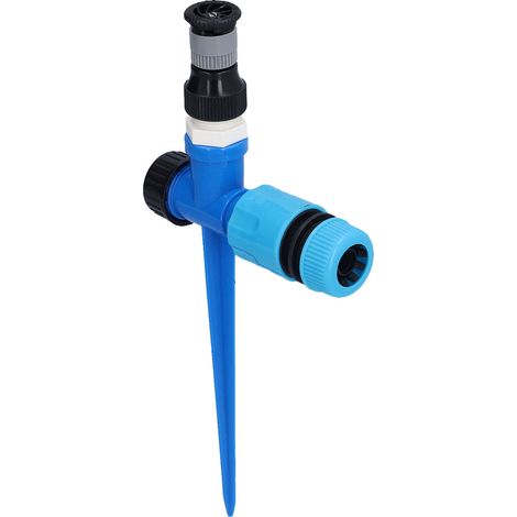Arroseur de pelouse 1/2 po, pulvérisateur d'irrigation rotatif à 360° réglable avec piquet de sol pour arbres fruitiers, arbustes et serres (1/5)