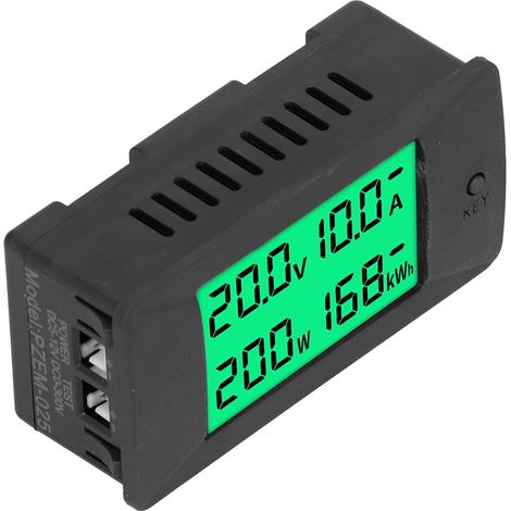Compteur d'énergie à affichage numérique LCD, indicateur de tension et de courant, voltmètre CC 5-12 V PZEM-025 (1/5)