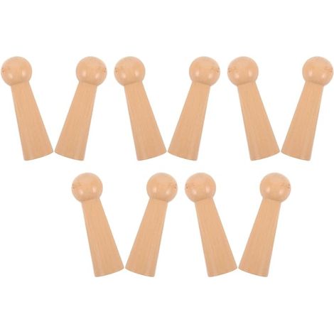 Veemoon Juego de 10 ganchos de pared de madera natural atornillables, percheros largos de 27x88 mm, ganchos de madera natural para abrigos, toallas y paquetes, organizadores de pared para la entrada y (1/5)
